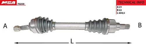 MGA 70259  AKS SOL ABSSİZ 206 1.4 HDI 1.6 TU5 ürün görseli 1