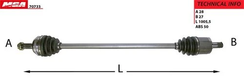 MGA 70733  AKS SOL ABSLİ ACCORD 98-02 OTOMATIK ürün görseli 1