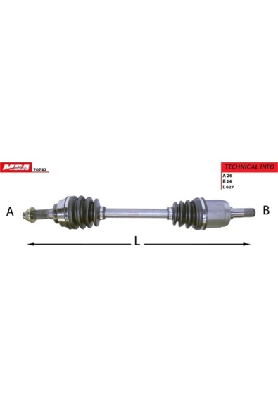 MGA 70742 Aks Komple Sol- Mazda 323-lantıs 95-98 1.8 Otomatık  Oem ürün görseli 1