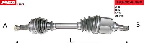 MGA 70539  AKS SOL ABSLİ AVEO 05-10 KALOS 02-10 1.4 16V OTOMATIK ürün görseli 1