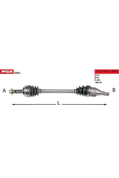 MGA 70639  Aks Sol Absli Yaris 99-05 1.0 ürün görseli 1
