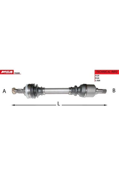 MGA 70285 Aks Sol Peugeot 406 2.0 Abs 48d 00- Ew10j4  Oem ürün görseli 1