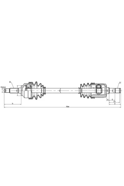 Maher 01884  Aks Komple Ön 323 90-95 Uzun Sol ürün görseli 1
