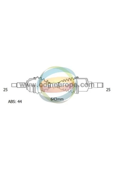 Odm HY88017A Ön Aks Elantra 00-06 1.6 Benzinli Sol Komple (27x658x25) Absli Mt ürün görseli 1