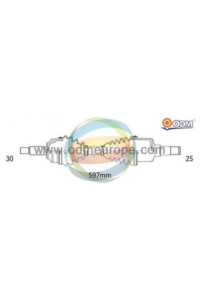 Odm OP88535 OP-8-8535 Ön Aks Astra J (A16Let-B16Dth) Sol Komple (30×25×597) ürün görseli 1