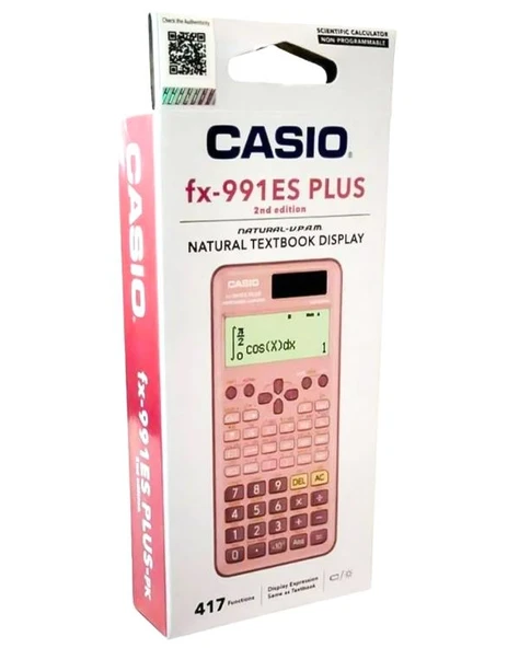 Casio Hesap Makinası Bilimsel Fonksiyonlu Plus 2nd Edition 417 Pembe FX991ES ürün görseli 1