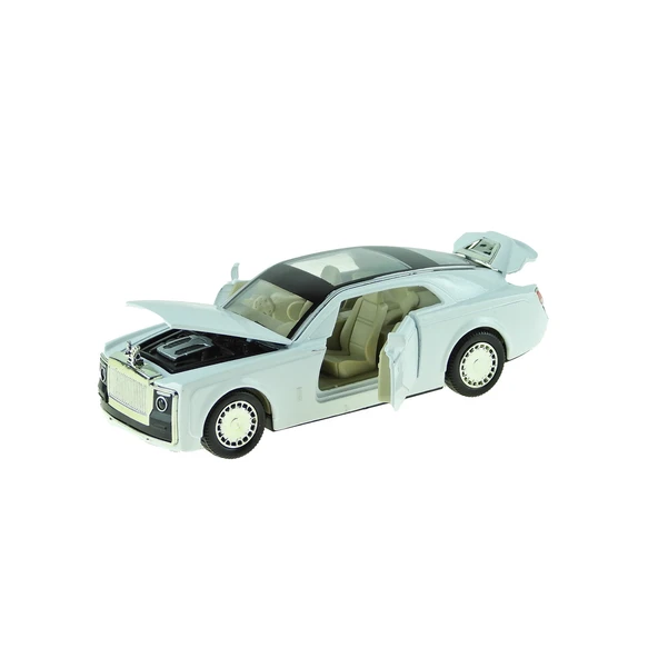 Oyuncak Metal Araba Çek Bırak Işıklı Sesli Phantom 13 cm Beyaz ürün görseli 1