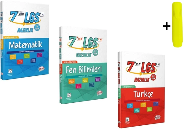 Editör Yayınları 7’den LGS’ye Hazırlık Matematik Fen Türkçe Seti Yeni ürün görseli 1