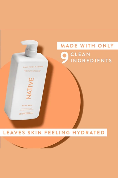 Native Sweet Peach & Nectar Vücut Şampuanı 1064ML - Resim 7