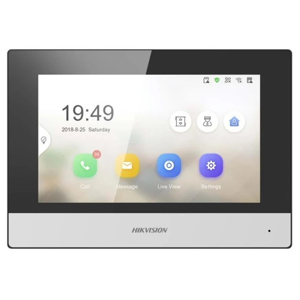 Hikvision DS-KH6320-WTE1 7" Dokunmatik Ekran Ip İç Ünite Görüntülü Diafon ürün görseli 1