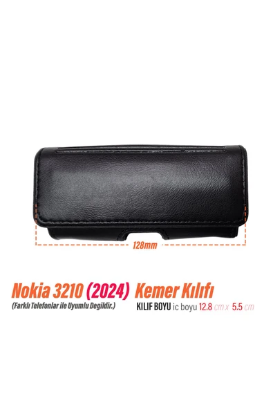 EXENAR Nokia 3210 (2024) Kılıfı Tuşlu Telefon Kemer Kılıf Bel Çanta ürün görseli 1