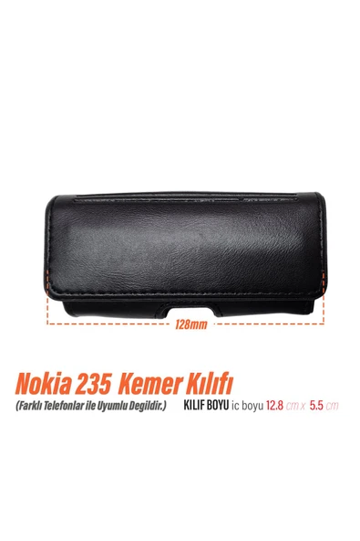 EXENAR Nokia 235 4G Kılıfı Tuşlu Telefon Kemer Kılıf Bel Çanta ürün görseli 1
