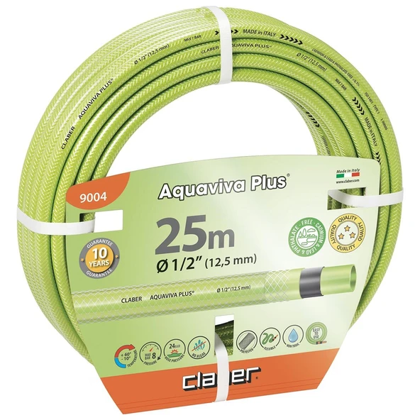 Claber 9004 Aquaviva Plus 1/2'' 25 mt Bahçe Hortumu ürün görseli 1
