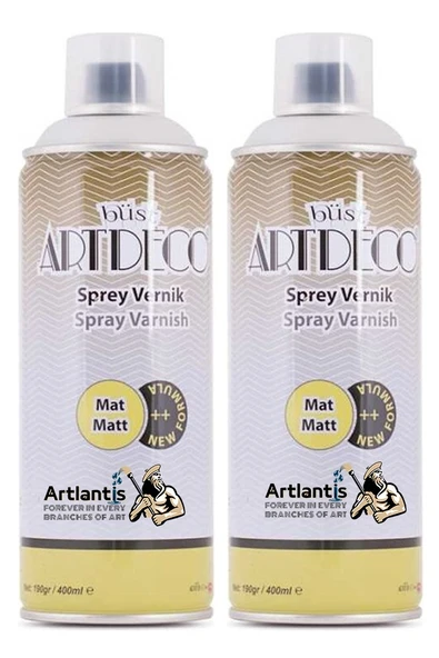 Mat Akrilik Vernik 400 ml Sprey 2 Adet Kalıcı Şeffaf Koruma İç ve Dış Mekan Çizilmeye Karşı Dayanıklı Kalıcı ürün görseli 1