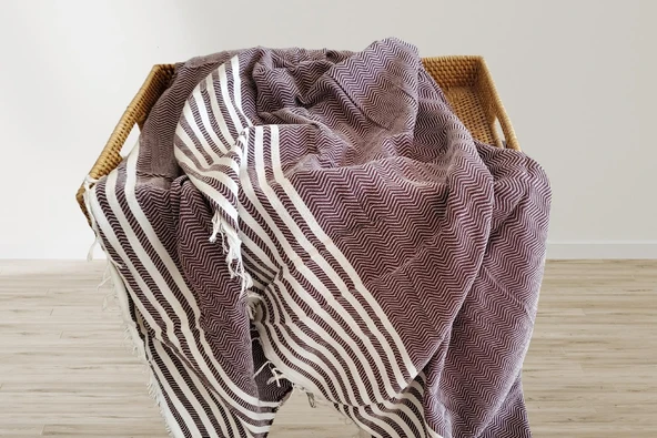 Aksu Summer Line Çok Amaçlı Örtü Pike Koltuk Örtüsü 170x220 Bordo ürün görseli 1