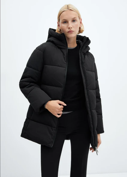Mango Kapüşonlu kapitone anorak ürün görseli 1