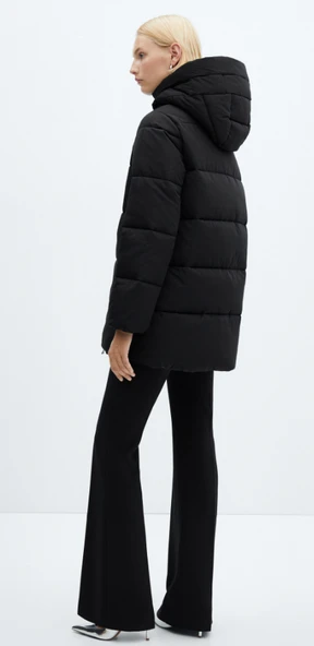 Mango Kapüşonlu kapitone anorak - Resim 3
