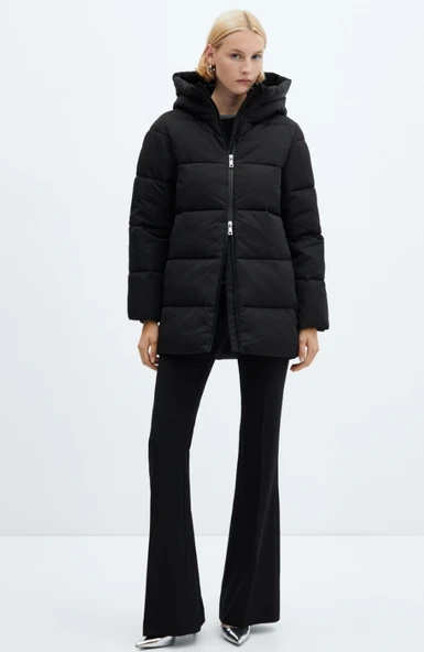 Mango Kapüşonlu kapitone anorak - Resim 2