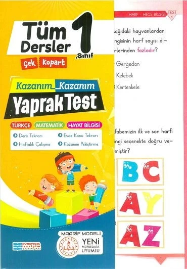 1.Sınıf Tüm Dersler Yaprak Test Evrensel İletişim ürün görseli 1