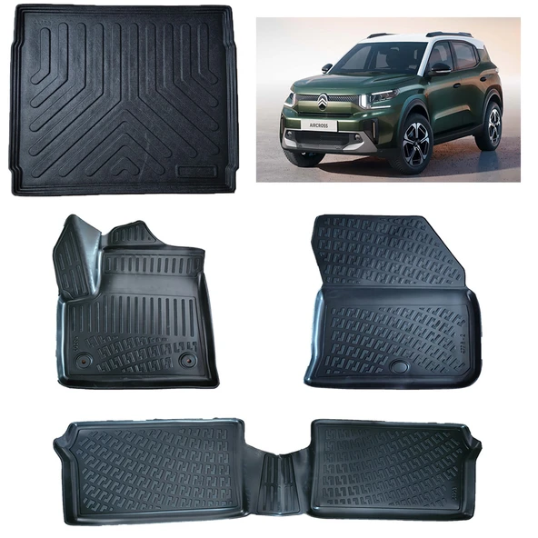 Rizline Citroen C3 Aircross Elektrikli  2024 Ve Sonrası 3D Paspas ve Alt Bagaj  Havuzu ürün görseli 1