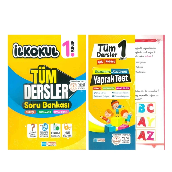 Evrensel İletişim 1.Sınıf Tüm Dersler Soru Bankası ve Yaprak Test Seti 2 Kitap ürün görseli 1