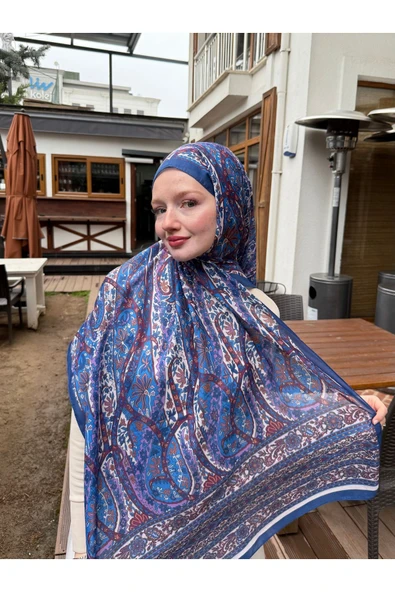 MODA Soft Pamuk Etnik Desen Şal - Resim 4