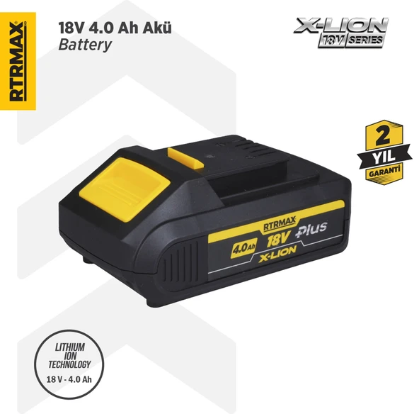 RTX1804P X-Lion Plus Akü Yedek Batarya 4.0 Ah ürün görseli 1