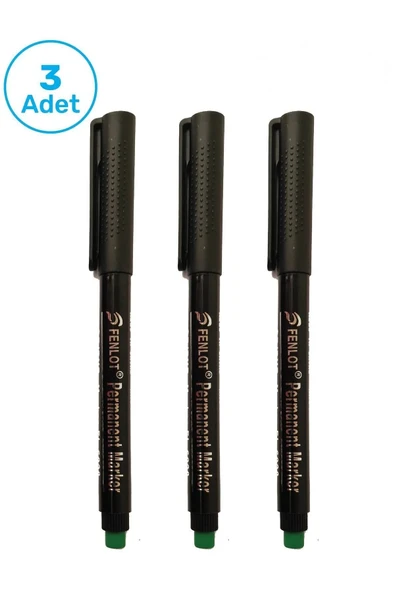 Fenlot Siyah Asetat Permanent Cd Kalemi Medium Uçlu (3lü set) ürün görseli 1