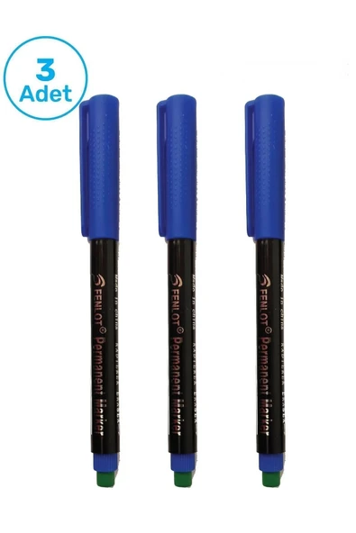 Fenlot Mavi Asetat Permanent Cd Kalemi Medium Uçlu (3lü set) ürün görseli 1
