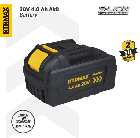 RTS5004 Smart-Lion 20V Akü Yedek Batarya 4.0 Ah ürün görseli 1