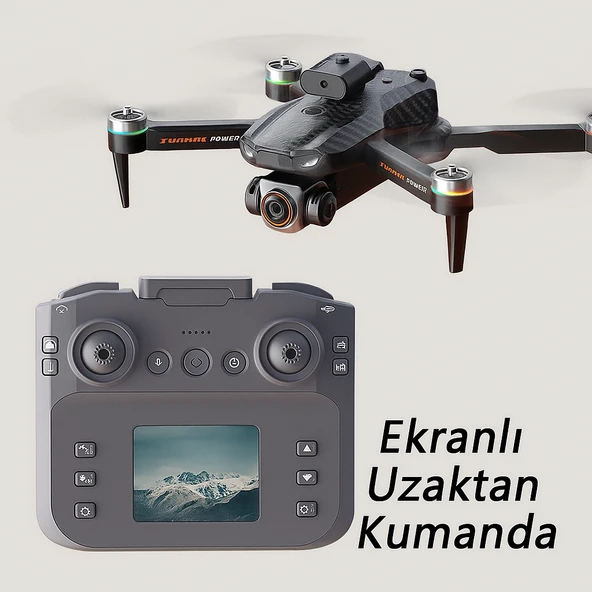 Ekranlı Kumandalı 2K Kameralı Akıllı Drone - Uzun Menzilli, Yüksek Performans ürün görseli 1