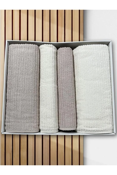 Ekol Hamam Takımı 4 Parça Krem - Bej ürün görseli 1