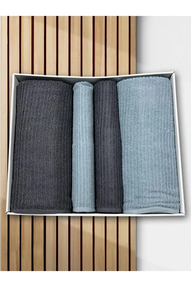 Ekol Hamam Takımı 4 Parça Antrasit - Mint ürün görseli 1