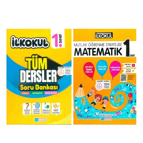 Evrensel İletişim 1. Sınıf Tüm Dersler ve Matematik Mutlak Öğrenme Stratejisi Seti 2 Kitap ürün görseli 1