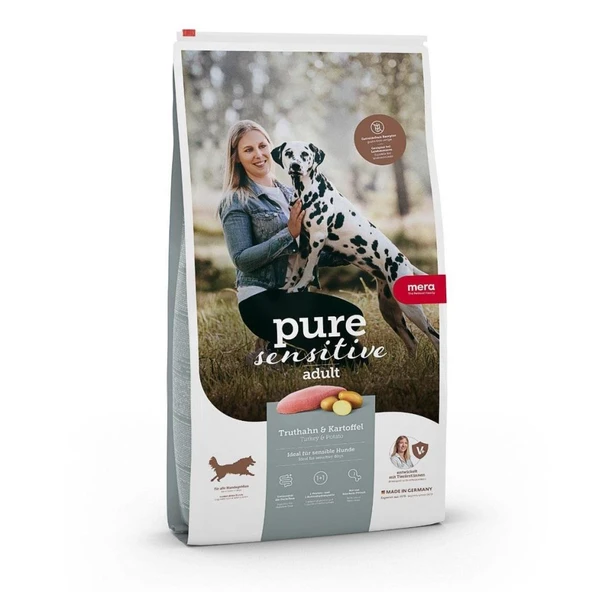 Mera Pure Sensitive Adult Tahılsız Hindi ve Patatesli Yetişkin Köpek Maması 4 Kg ürün görseli 1