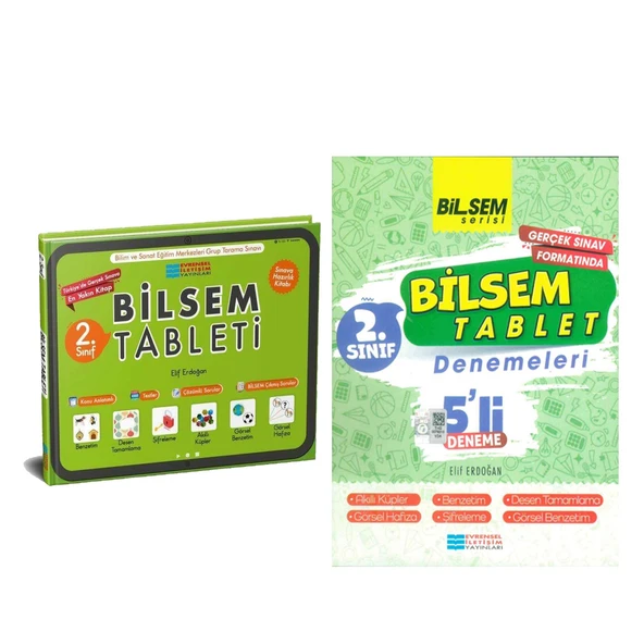 Evrensel İletişim 2.Sınıf Bilsem Tablet ve Deneme Seti 2 Kitap ürün görseli 1
