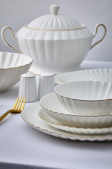 Aryıldız Sintra Gold 60 Parça Porselen Yemek Takımı Ar255469 ürün görseli 1