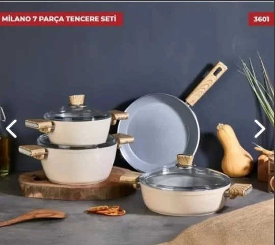 TENCERE SETİ MİLANO 7 PRÇ - Resim 2