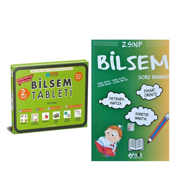 Evrensel İletişim 2.Sınıf Bilsem Tablet ve Fark Yayınları Soru Bankası Seti 2 Kitap ürün görseli 1