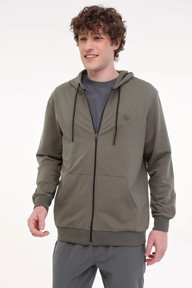 Lumberjack MB SN72 FZ HOD 5FX 101939603 Erkek Eşofman Üstü A.Haki S-XXL ürün görseli 1