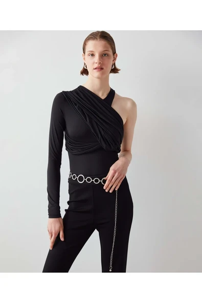 İpekyol Tek Omuz Drapeli Body - Resim 3