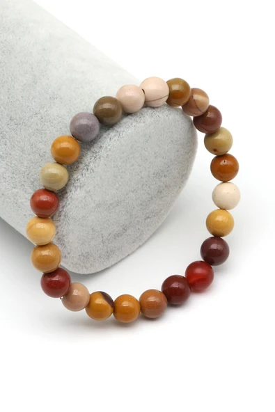 Mookaite Jasper Doğal Taş Bileklik 8 mm Küre Kesim ürün görseli 1