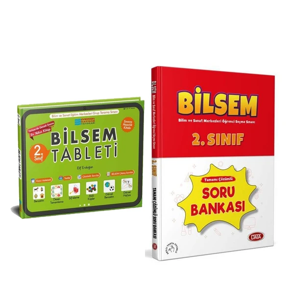 Evrensel İletişim 2.Sınıf Bilsem Tablet ve Data Yayınları Soru Bankası Seti 2 Kitap ürün görseli 1