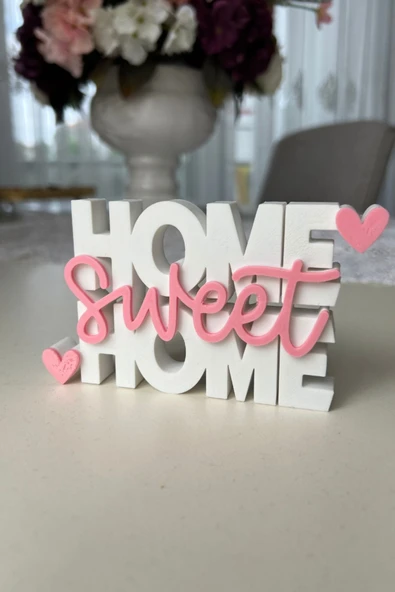 Dekoratif "Home Sweet Home" Biblo | Şık Masa & Raf Süsü | Ev Ruhunu Yansıtan Küçük Detaylar ürün görseli 1