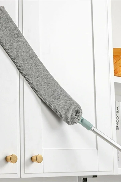 Sihirli Mikrofiber Başlıklı Girintili Yüzey Dip Köşe Raf Temizleme Mopu Toz Alma Fırçası ürün görseli 1