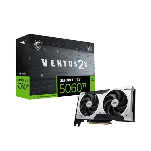 MSI GeForce RTX 5060 Ti 8G VENTUS 2X OC PLUS GDDR7 8GB DLSS 4 128Bit NVIDIA Ekran Kartı ürün görseli 1