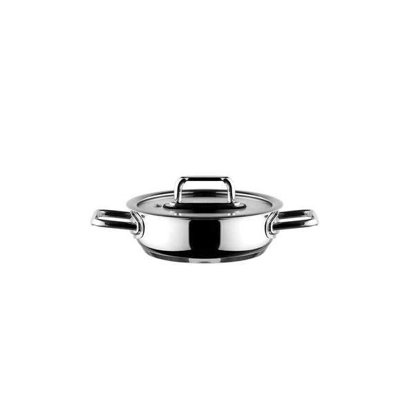 Aryıldız Colombus Metal Kulp Cam Kapak Sahan - 16 Cm ürün görseli 1