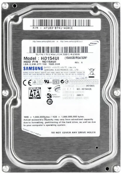 Samsung 1.5 TB HD154UI Hard Disk/ 2 EL AÇIKLAMAYI OKUYUN ürün görseli 1