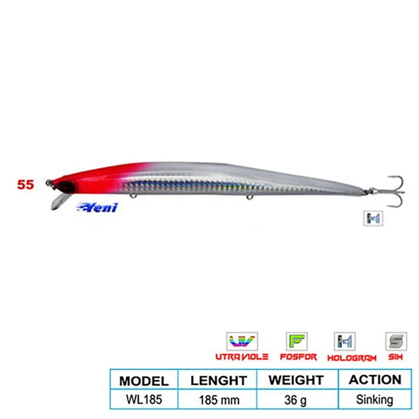 Wily SUPER STAR CL:55 185mm 36gr (Sinking) ürün görseli 1