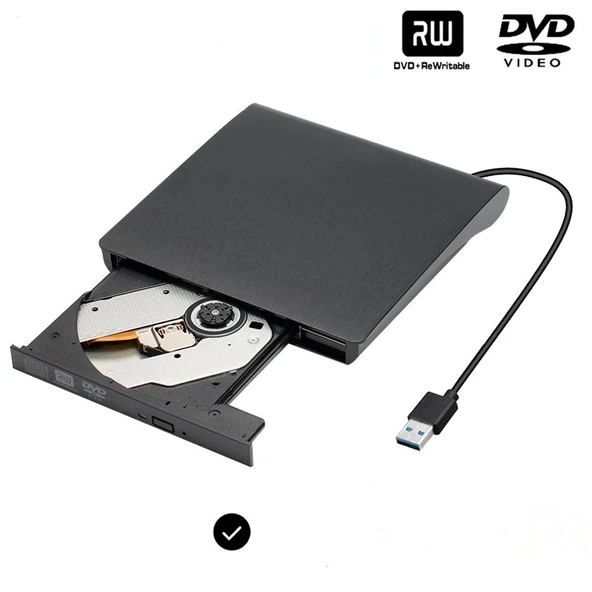 Harici USB 3.0 DVD RW Sürücü Tak Çalıştır Film Oyun Müzik Hızlı Yazdırma Okuma Windows Mac Linux ürün görseli 1